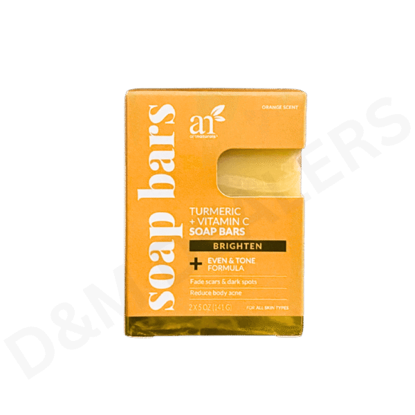 Art Naturals Turmeric & Vitamin C Soap Bar with Shea Butter for brightening, hydration, and scar reduction on all skin types