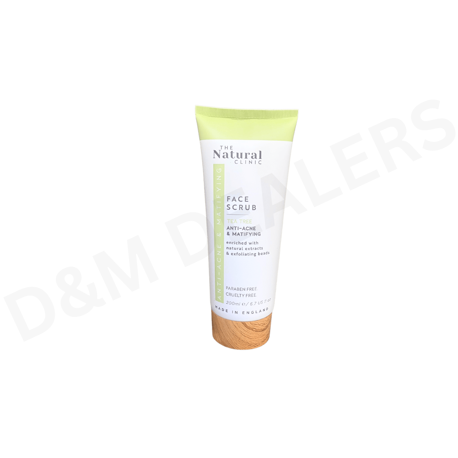 The Natural Clinic Tea Tree Anti-Acne & Mattifying Face Scrub – Paraben-Free Cruelty-Free Skincare, Made in England