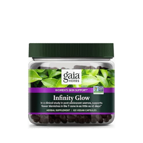 Gaia Herbs Infinity Glow Women’s Skin Support Supplements – Herbal Beauty Formula (120 Capsules)