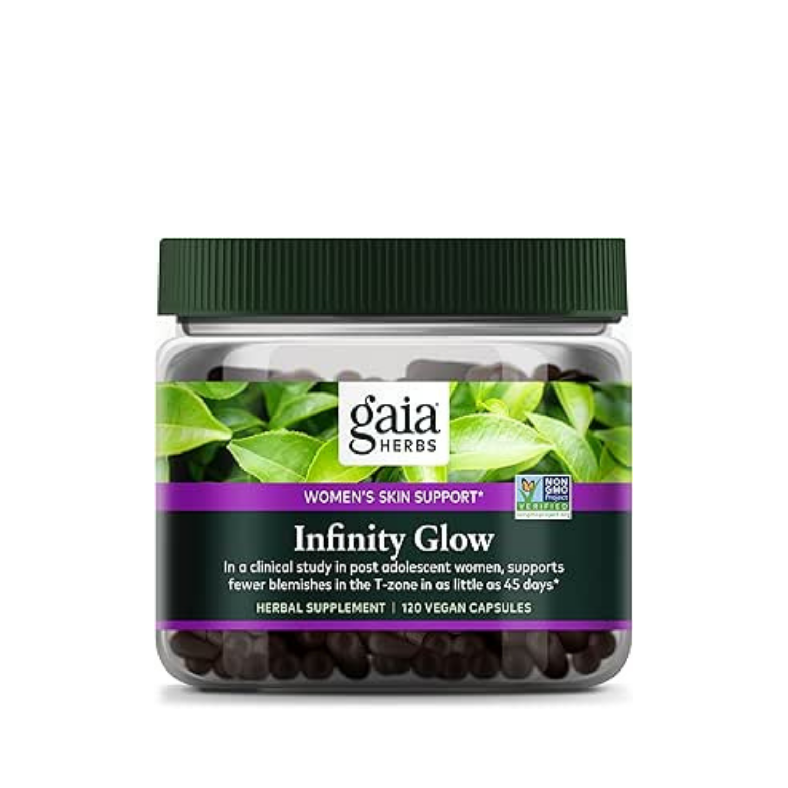 Gaia Herbs Infinity Glow Women’s Skin Support Supplements – Herbal Beauty Formula (120 Capsules)