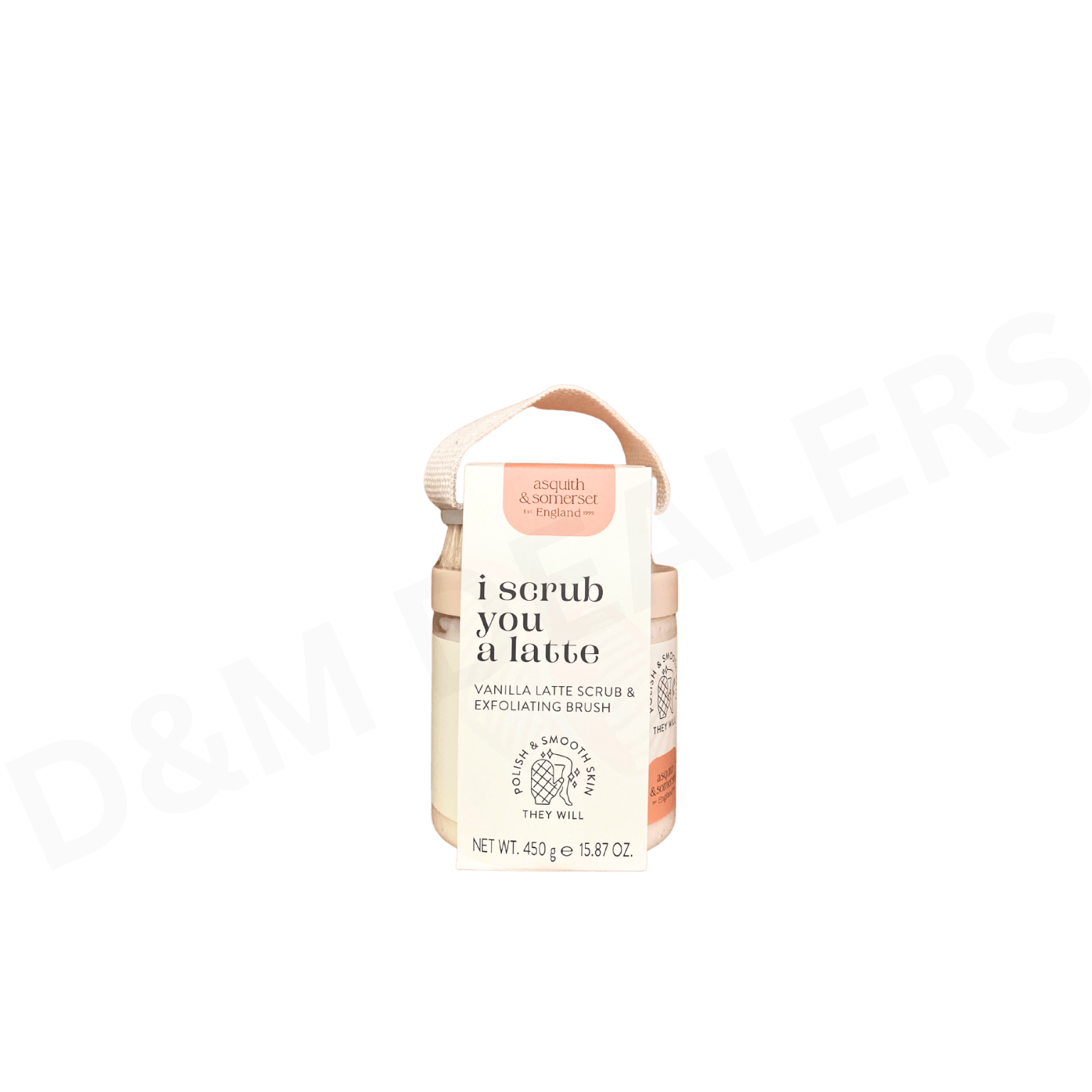 Asquith & Somerset Vanilla Latte Body Scrub & Exfoliating Brush