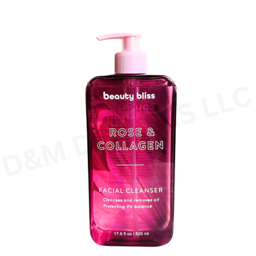 Beauty Bliss rose and collagen facial cleanser for pH balancing and oil removing skincare