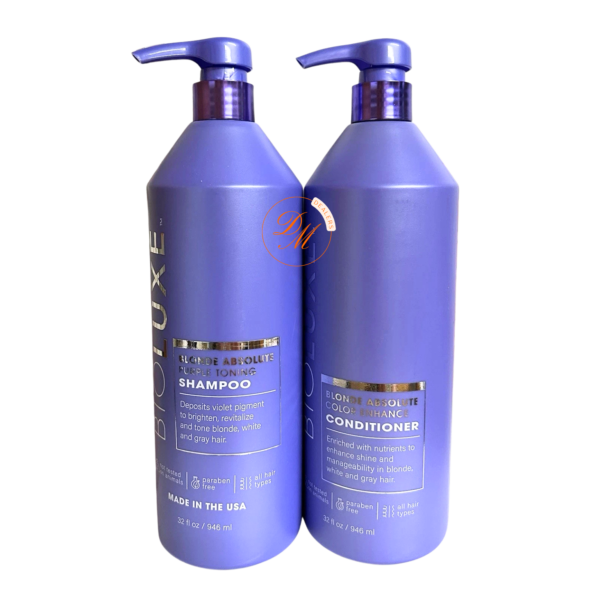 BIOLUXE Blonde Absolute purple shampoo and color enhancing conditioner for blondes, paraben-free and cruelty-free