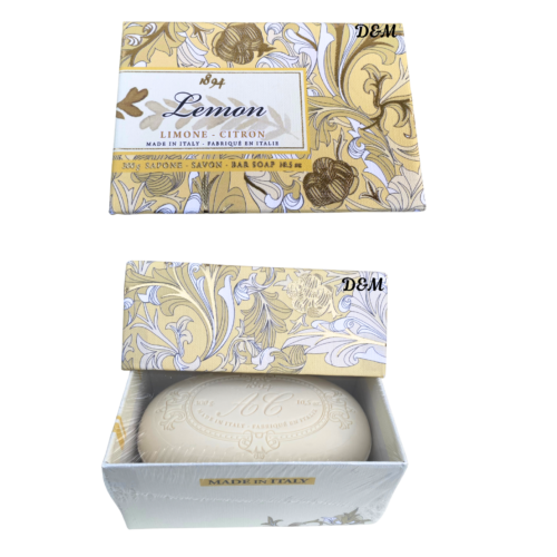 Lemon Citron Bath Bar Soap Made in Tuscan Italy citrus scented handmade soap for soft smooth skin