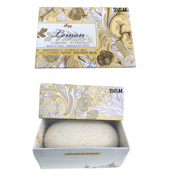 Lemon Citron Bath Bar Soap Made in Tuscan Italy citrus scented handmade soap for soft smooth skin