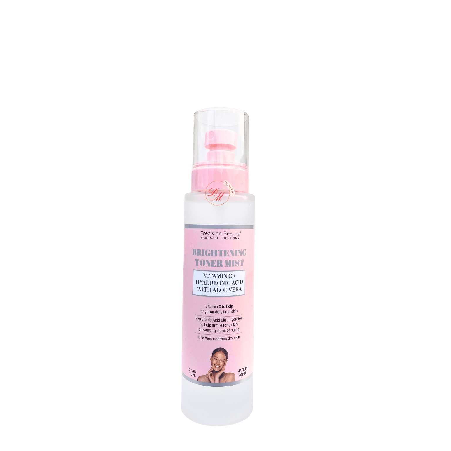 Precision Beauty brightening toner mist with vitamin C hyaluronic acid and aloe vera made in Korea hydrating facial mist