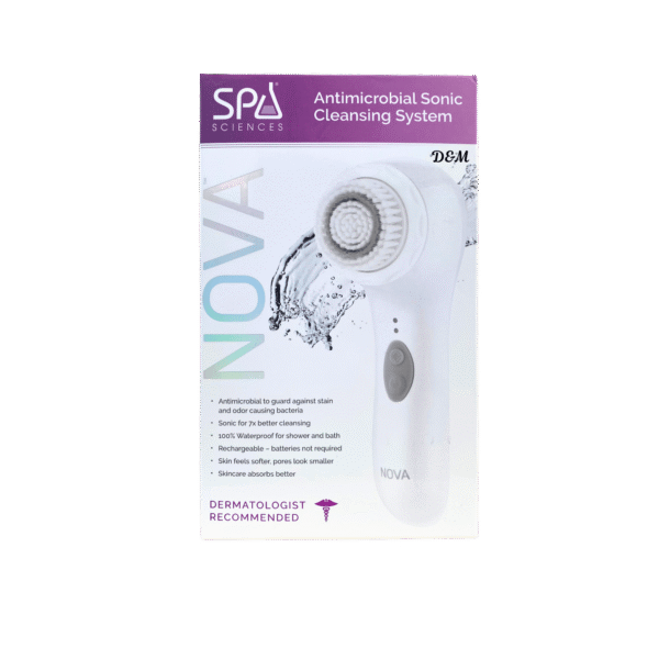 SPA SCIENCES antimicrobial sonic facial cleansing brush deep cleansing skincare device for smooth glowing skin