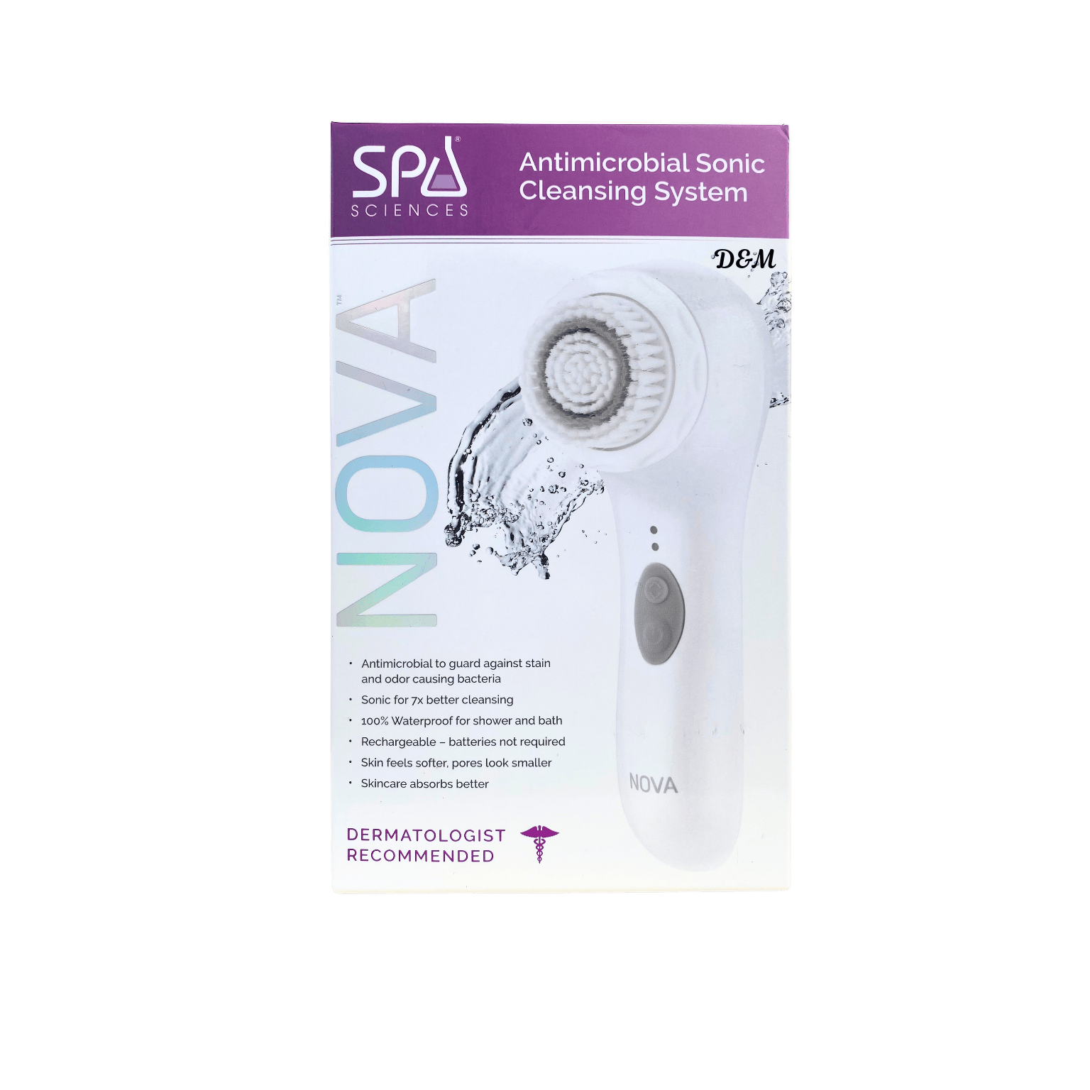 SPA SCIENCES antimicrobial sonic facial cleansing brush deep cleansing skincare device for smooth glowing skin