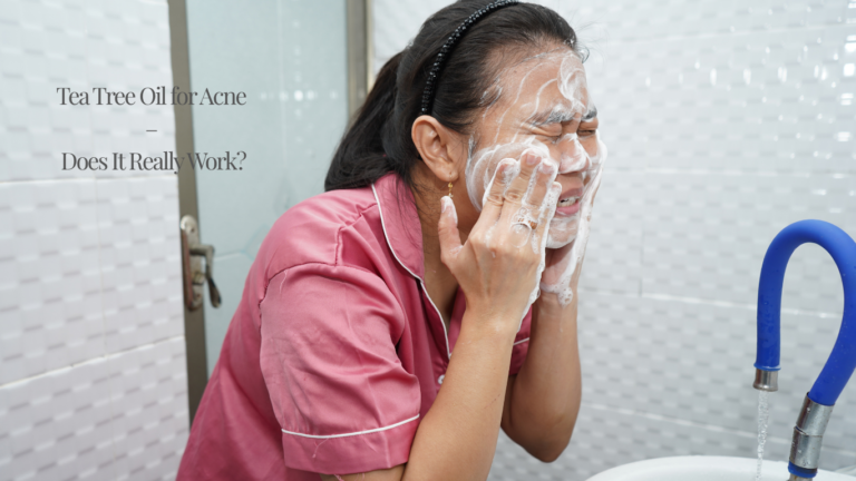 Tea tree oil for acne treatment clear skin routine