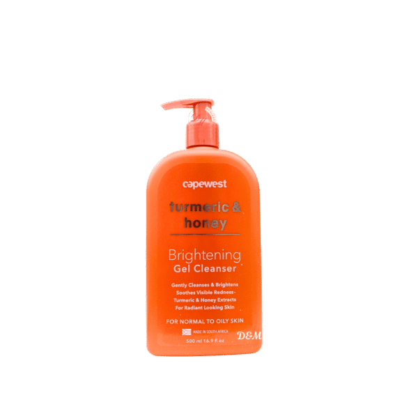 Capewest turmeric and honey brightening gel cleanser face wash for normal to oily skin