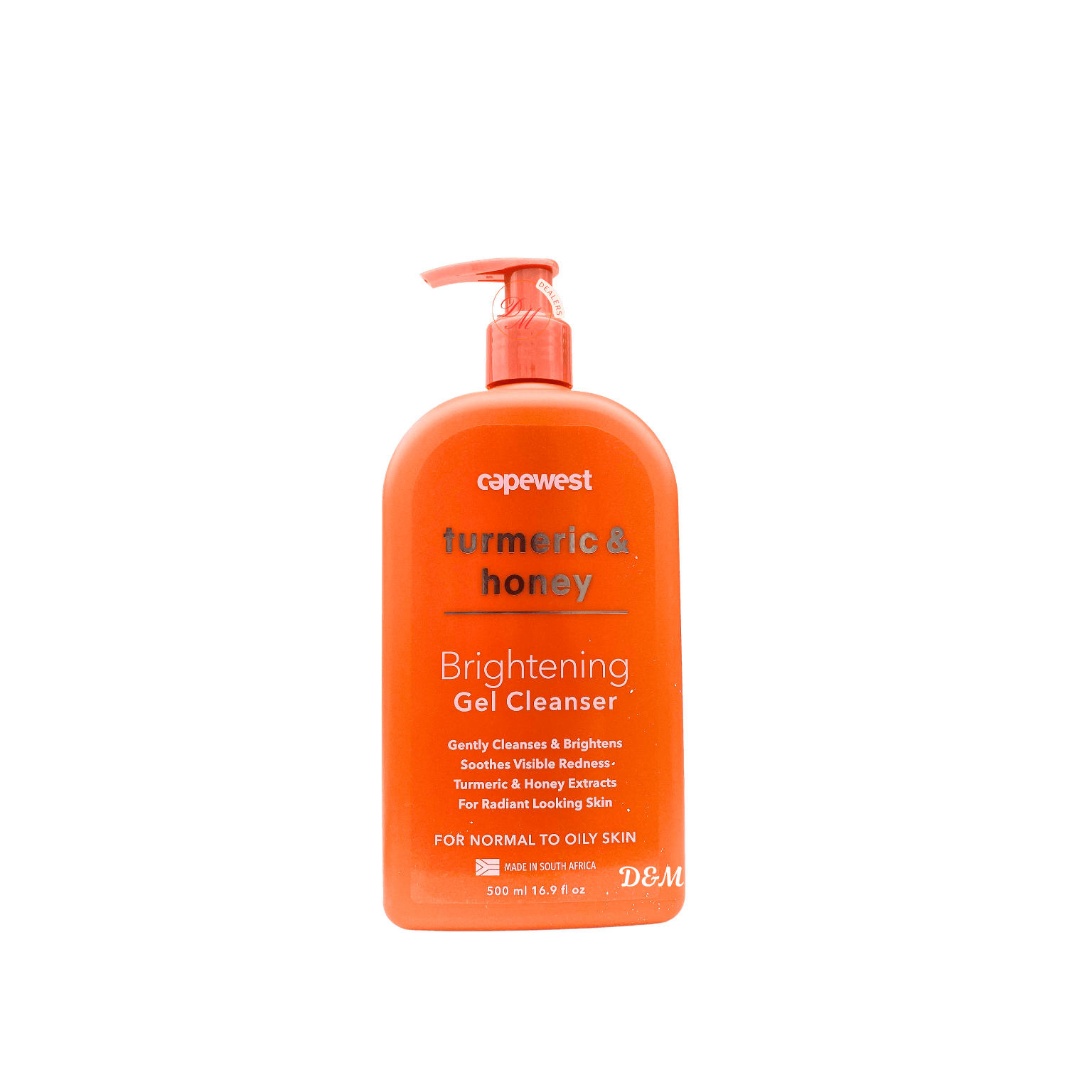 Capewest turmeric and honey brightening gel cleanser face wash for normal to oily skin