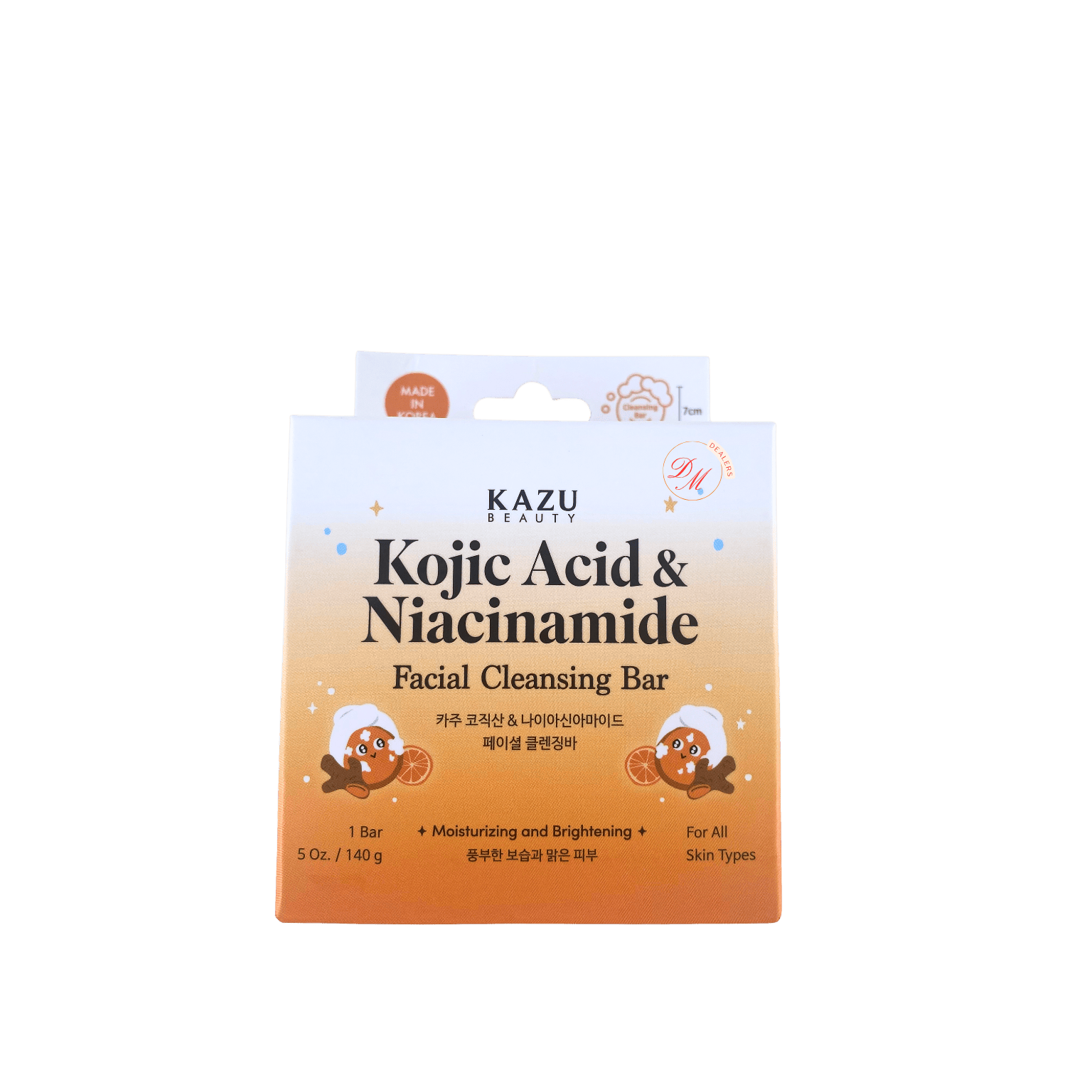 Kazu Beauty kojic acid and niacinamide facial cleansing bar soap brightening moisturizing made in Korea