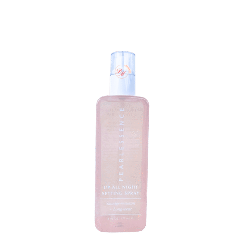 PearlEssence up all night setting spray smudge resistant long wear makeup setting spray for all day hold