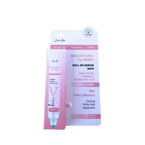 SUN JUN Naturals brightening eye roller serum vitamin C niacinamide hyaluronic acid cooling under eye serum made in Korea
