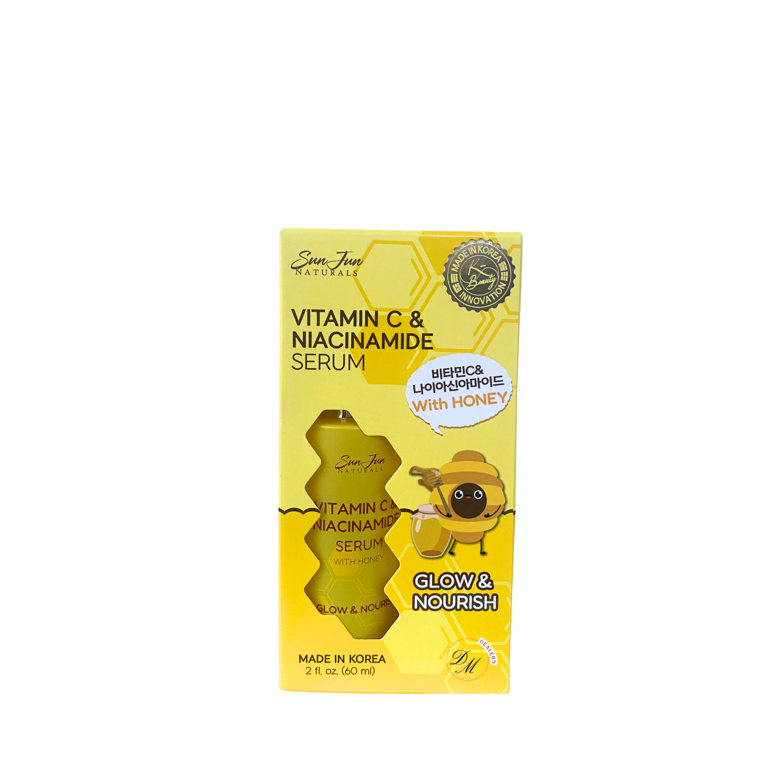 Sun Jun Naturals vitamin C niacinamide serum with honey glow nourishing hydrating serum made in Korea