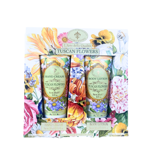 Saponificio Artigianale Fiorentino hand cream and body lotion set moisturizing skincare duo made in Italy