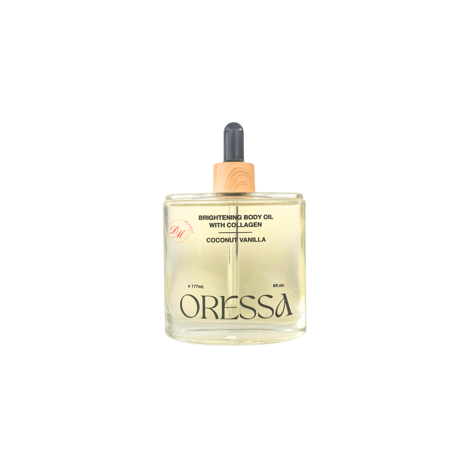 ORESSA brightening body oil with collagen coconut vanilla for glowing hydrated skin