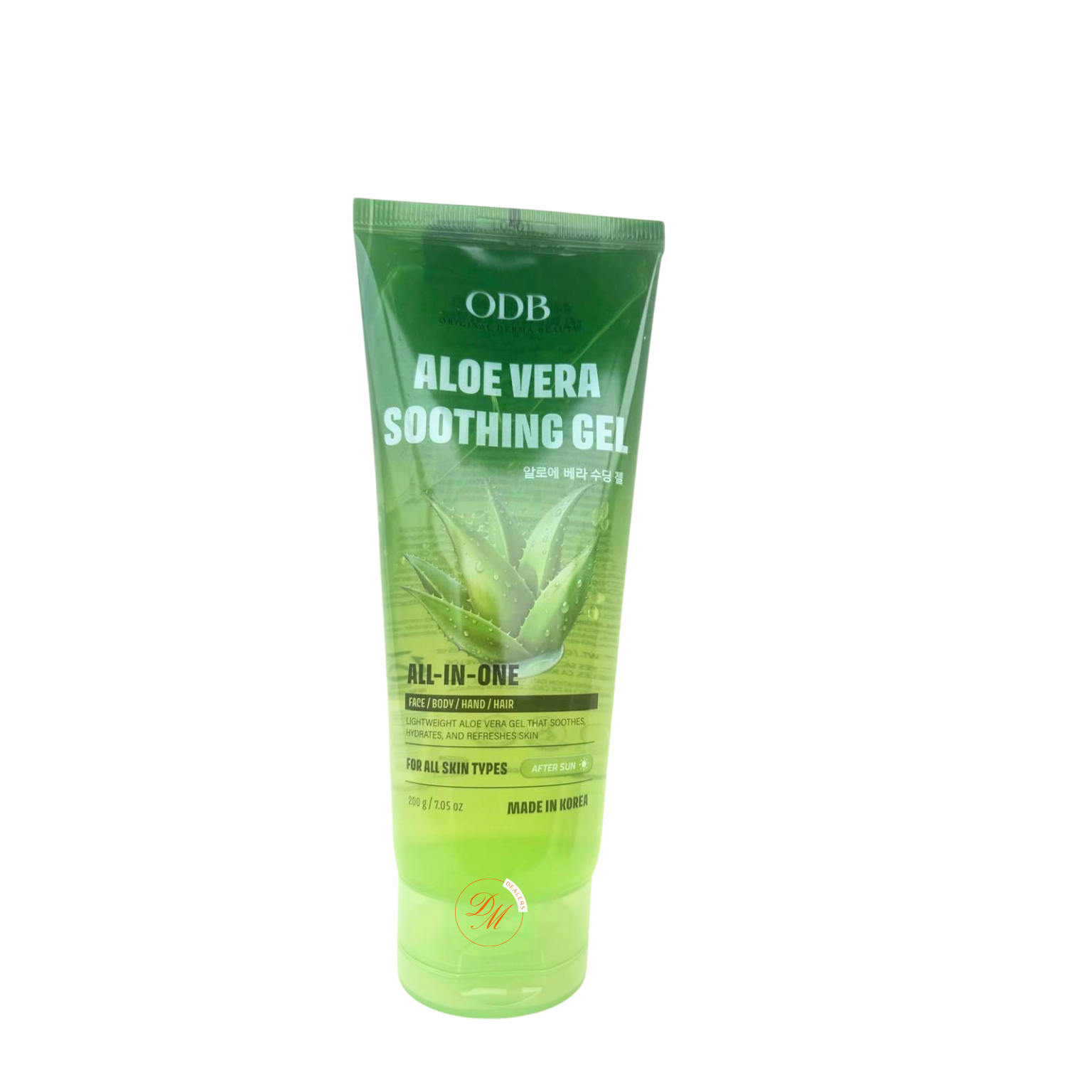 ODB Aloe Vera Soothing Gel all in one Korean skincare for face body hair and after sun care