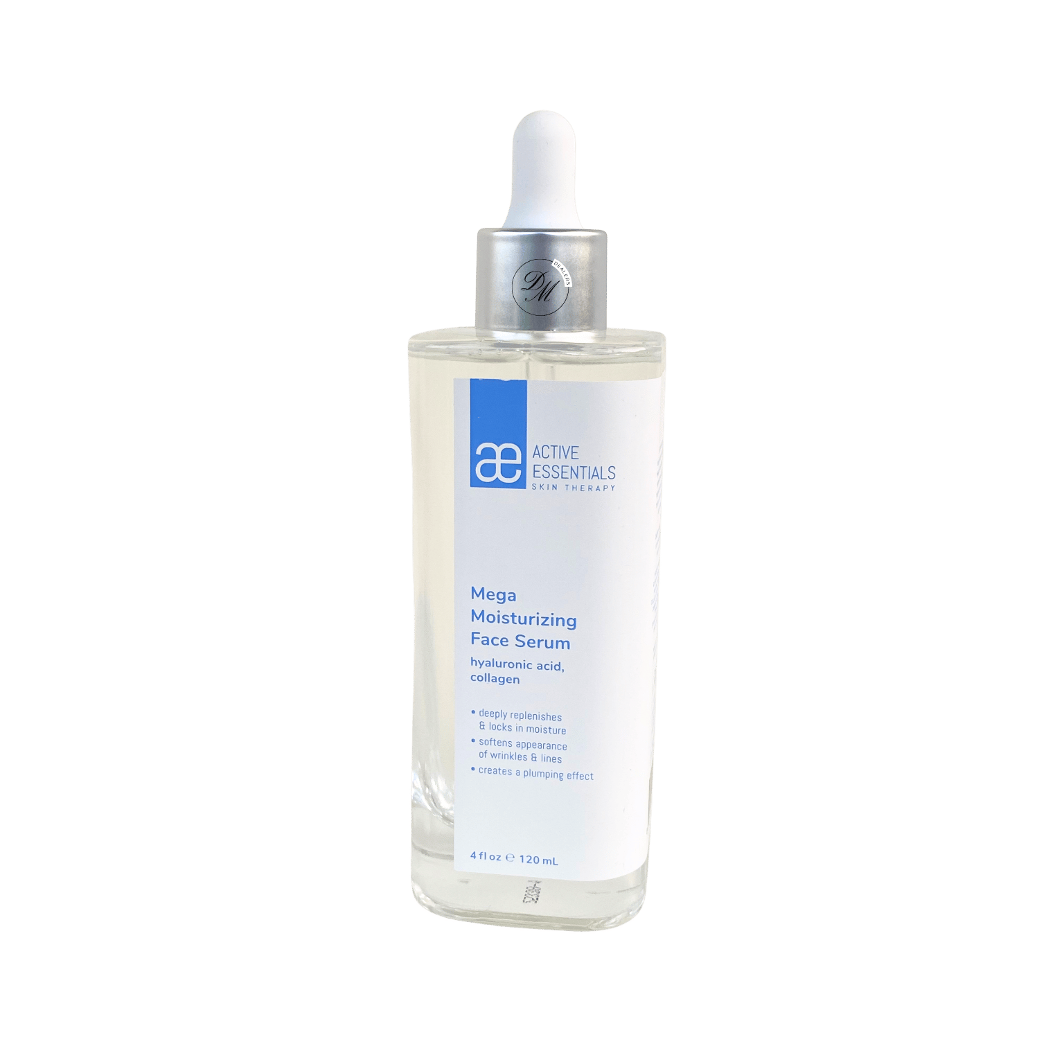 Active Essentials Mega Moisturizing Face Serum with hyaluronic acid and collagen for deep hydration and smoother, healthier looking skin.