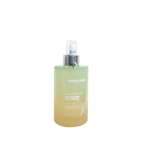 Marie Claire Rosemary Oil Nourishing Hair Serum for all hair types to hydrate, smooth, reduce frizz and add shine.